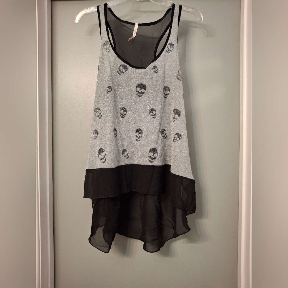 Glitter Skull Tank Top